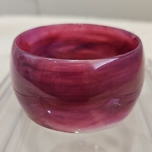 Vintage Purple Swirl Watercolor  Bangle Bracelet 60s 70s Flowerchild Hippie Vibe
